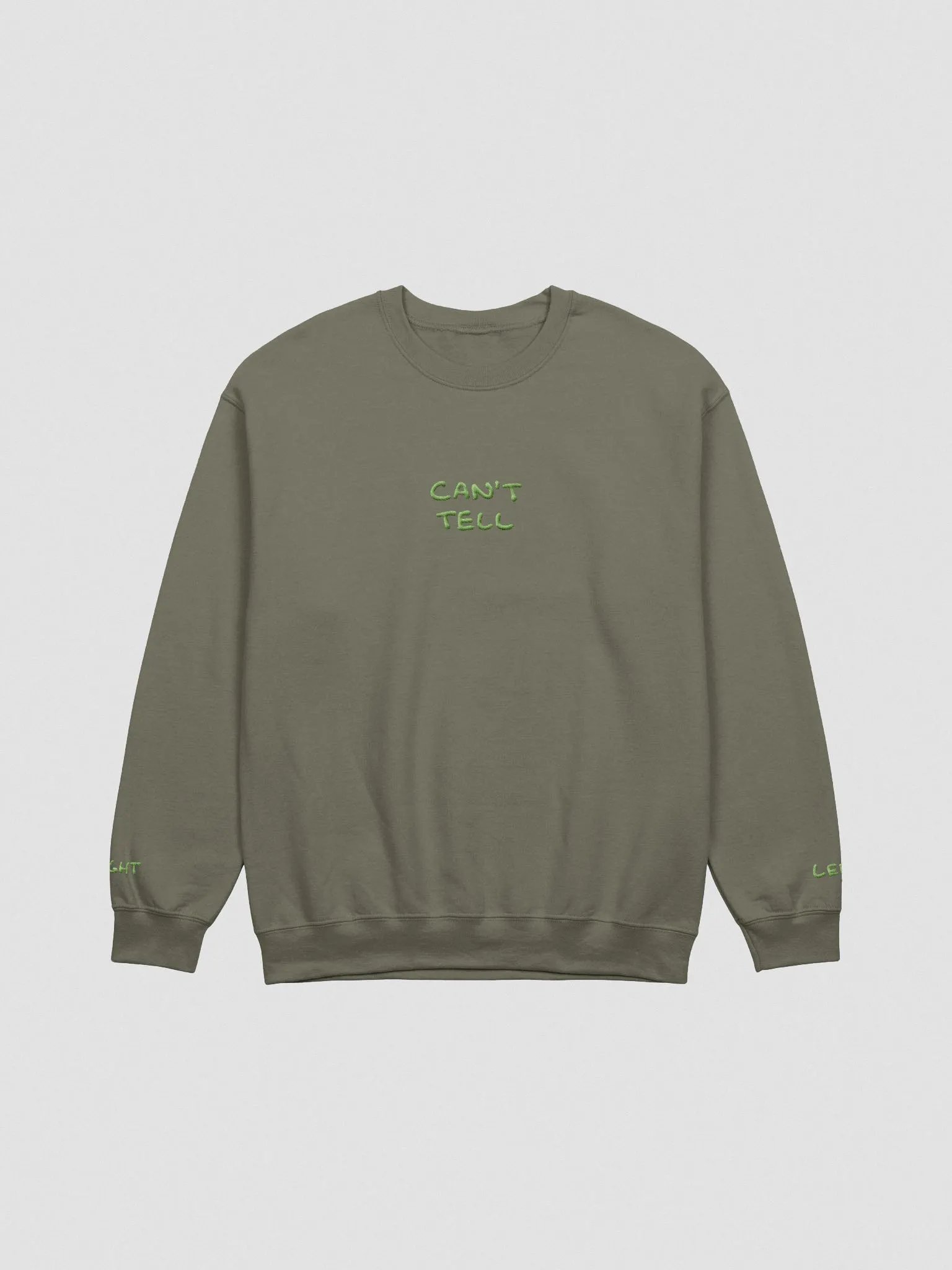 CAN'T TELL embroidered crewneck (light green) product image (1)