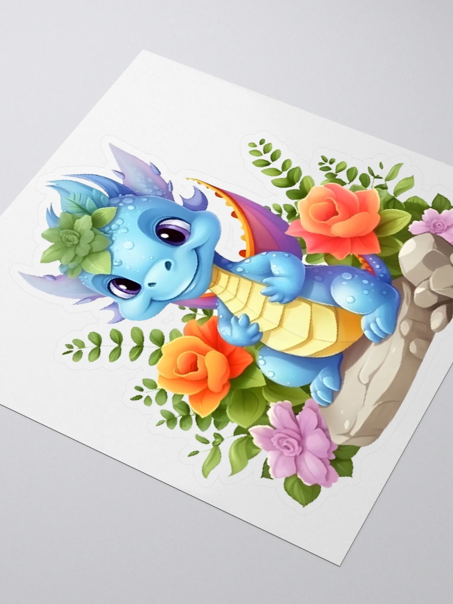 Whimsical Blue Dragon Sticker Set product image (9)