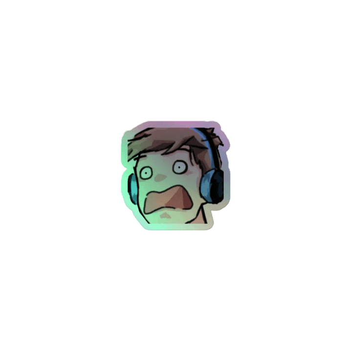 Chaabbz Shocked Holographic Emote Sticker product image (1)