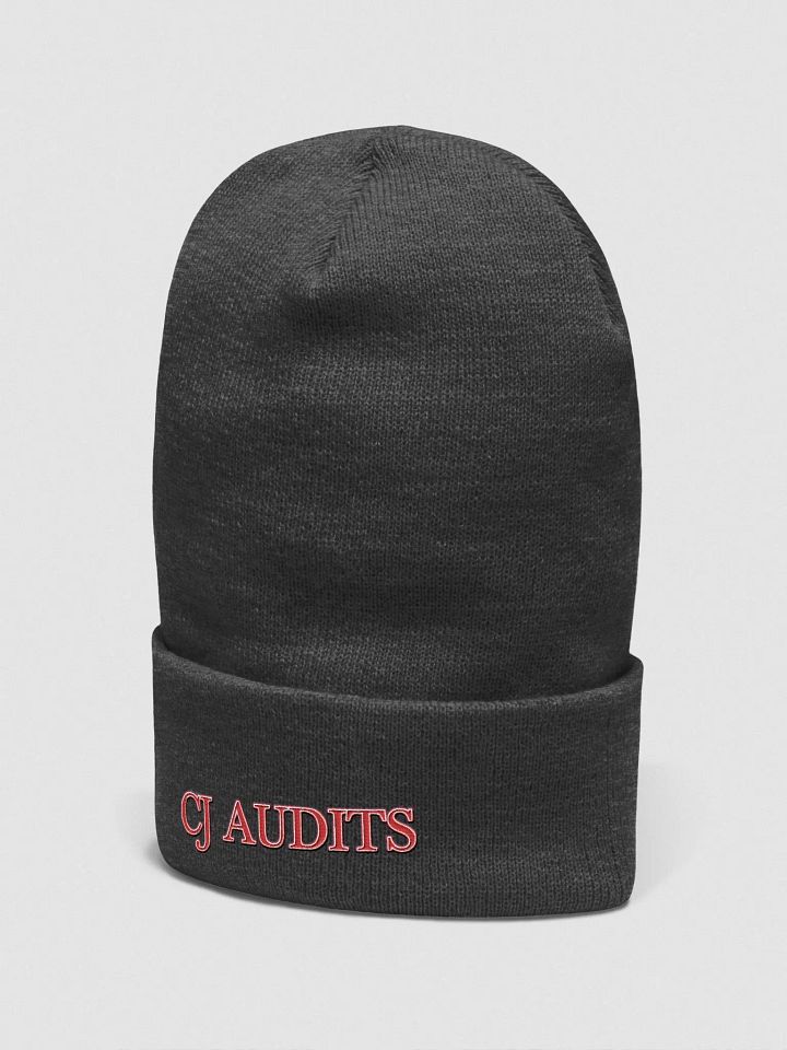 Bold Red Outline CJ AUDITS Beanie product image (4)