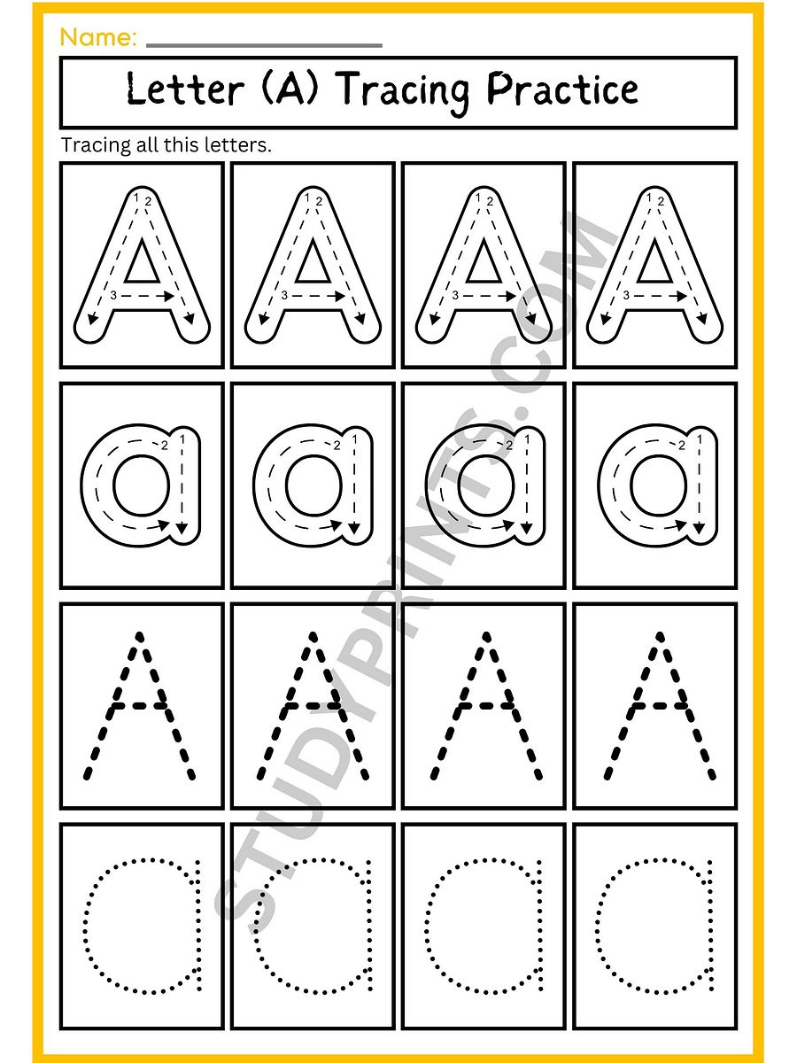 Kindergarten Letter Tracing Worksheets product image (2)