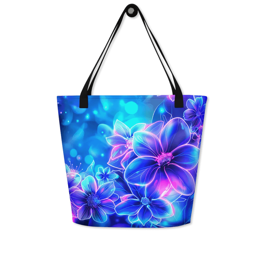 Blue Floral Tote Bag product image (7)