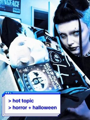 > celebrating my favorite holiday with a haul of some of my favorite horror IPs from @hottopicofficial <3 plus a couple cute little blind boxes > whats your favorite scary movie ? 🔪  #sponsoredbyHT #HTFxHalloween2025 #halloween #goth #haul 
