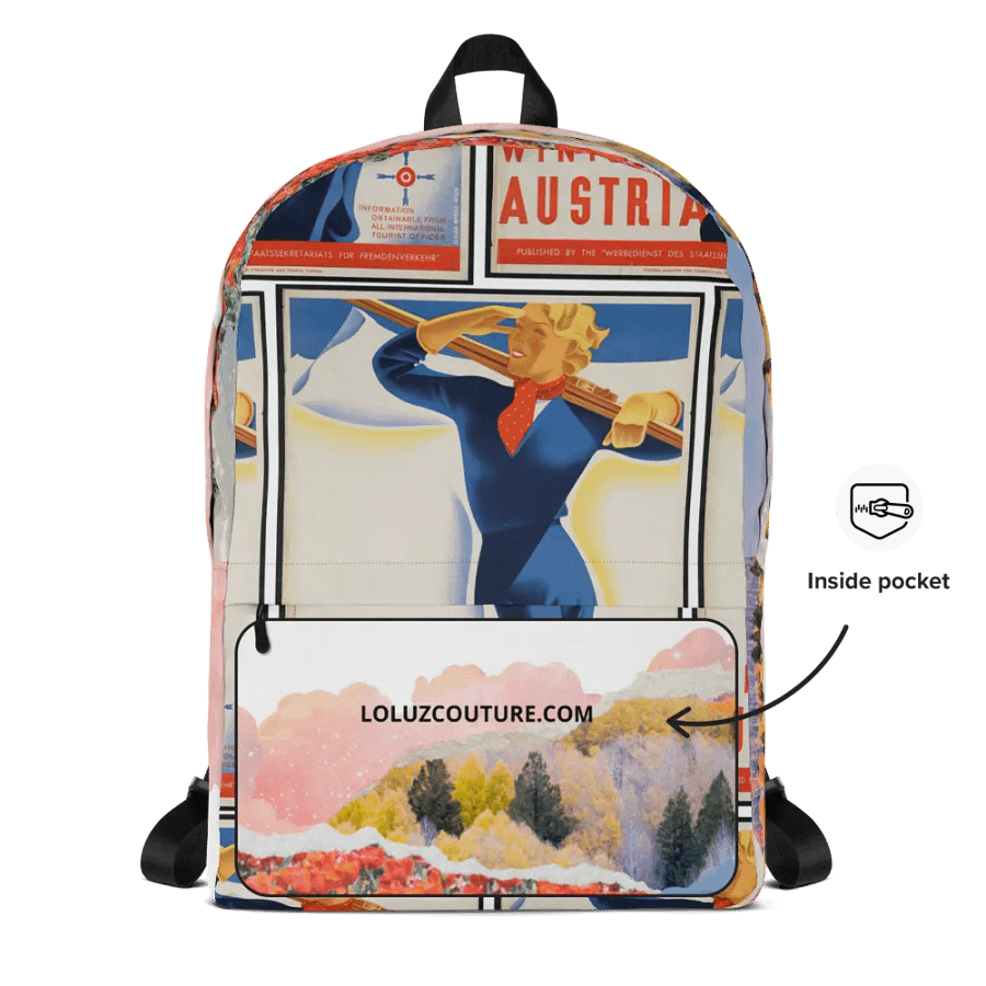 “Winter in Austria” All-Over Printed Landscape Backpack product image (10)