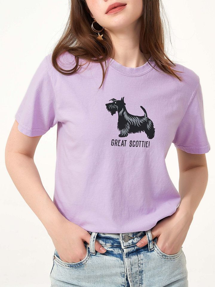 Great Scottie T-Shirt(Embroidered) of a Scottish Terrier product image (2)