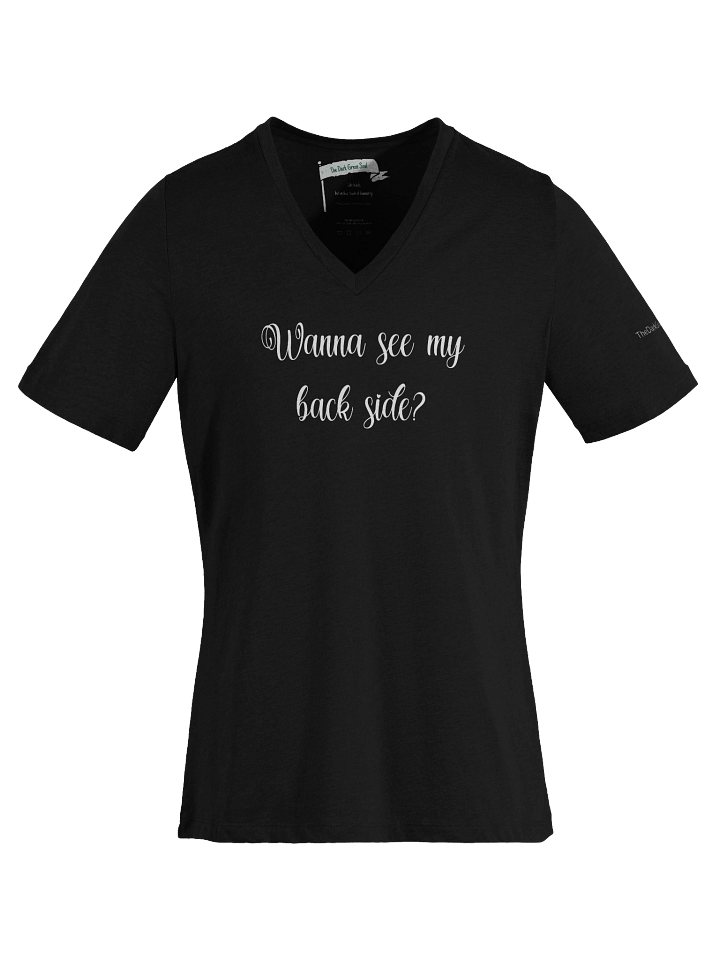 Wanna See My Back Side White - Women's V-Neck Tee product image (1)