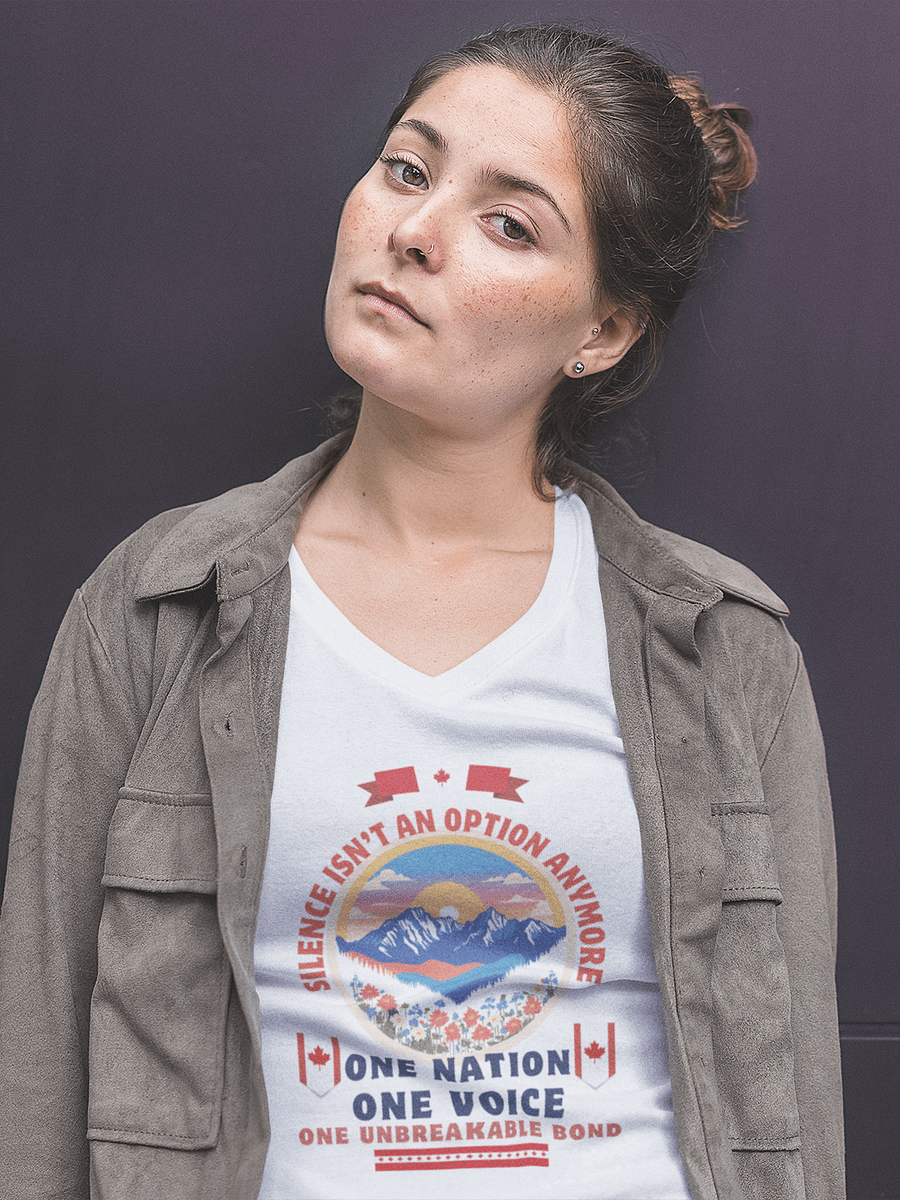One Nation, One Voice Women's V-Neck T-Shirt product image (13)