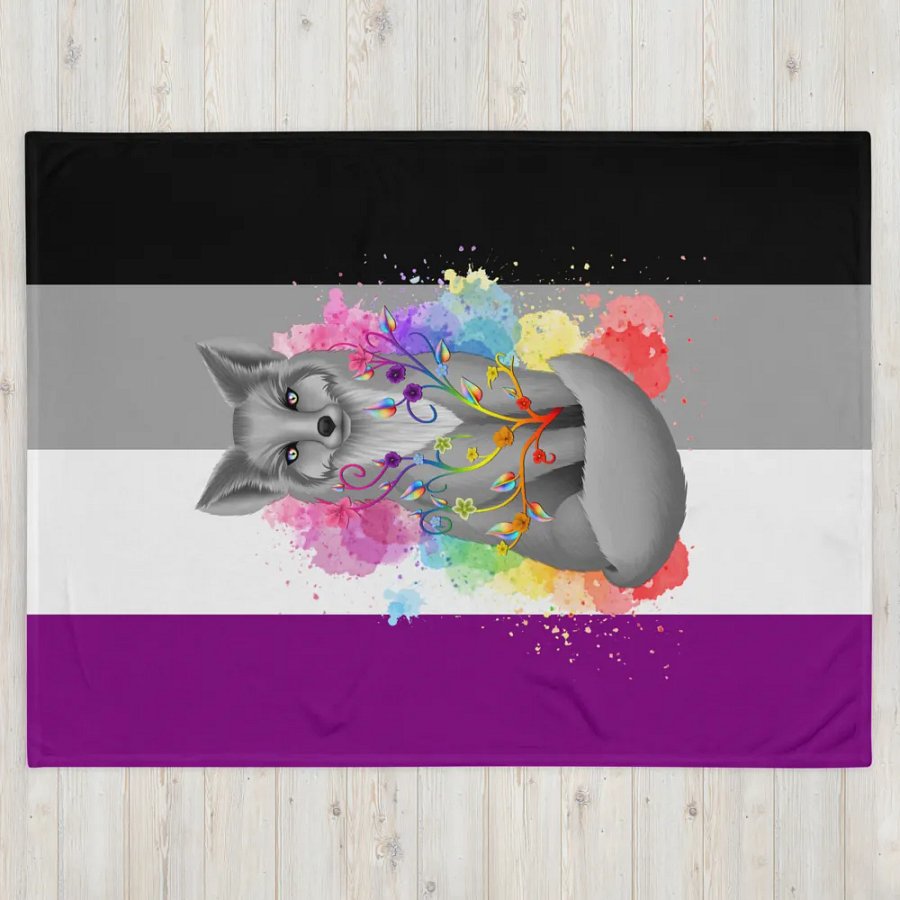 Asexual Pride Fox Blanket (2023) product image (4)