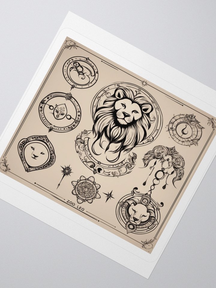 Zodiac Leo Kiss-Cut Sticker product image (5)