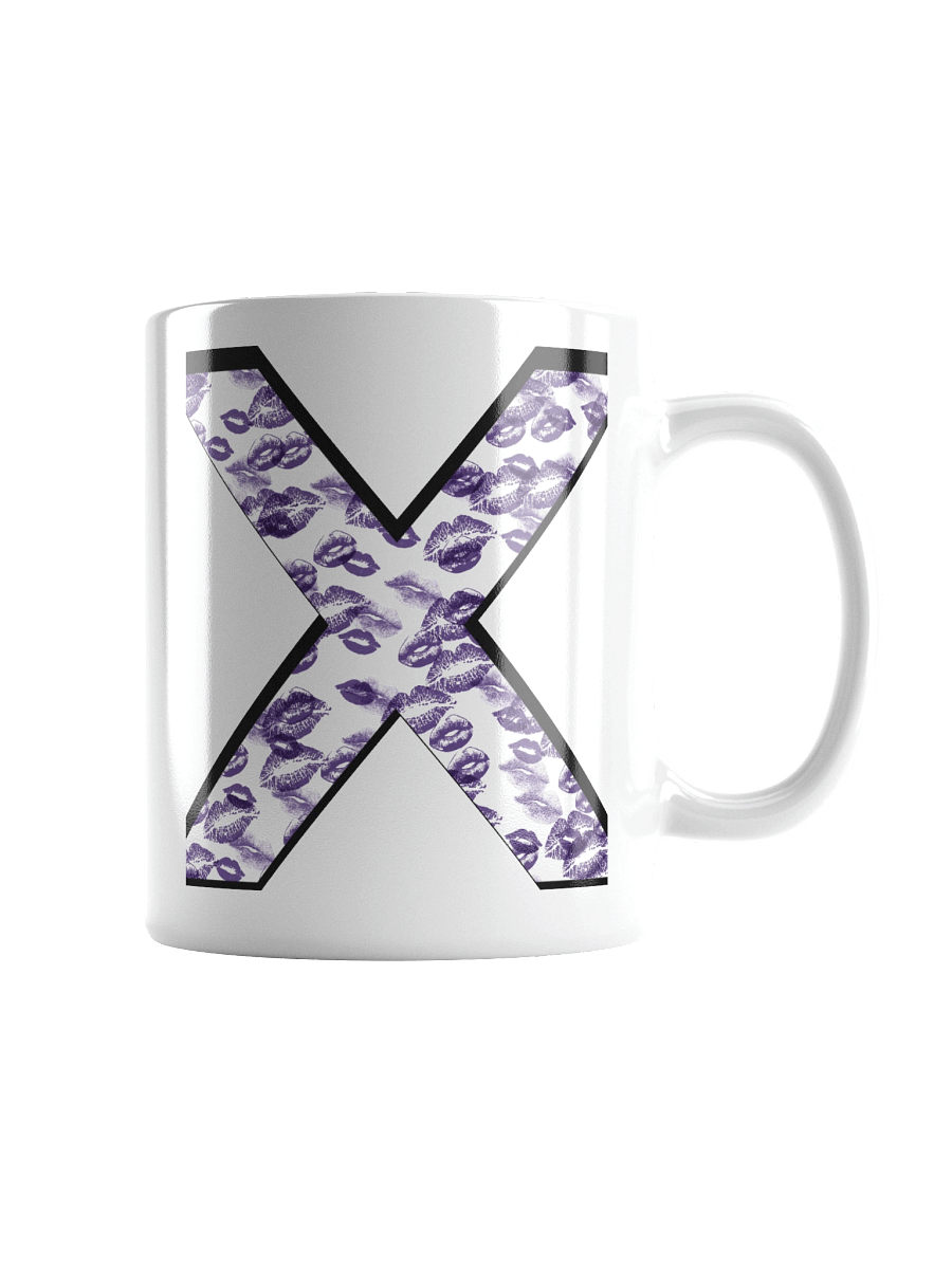 White X Purple Lipstick Kisses | Glossy White Mug product image (3)