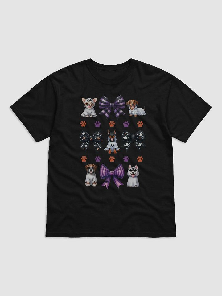 Cute Halloween Dog Ghosts and Bows T-Shirt Design2 product image (2)