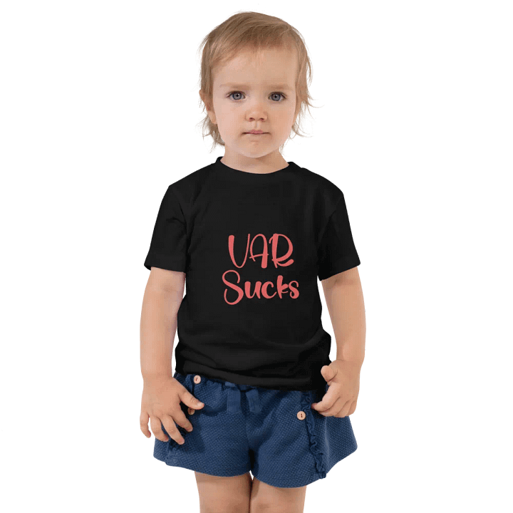 Bold Red 'VAR Sucks' Toddler T-Shirt product image (1)
