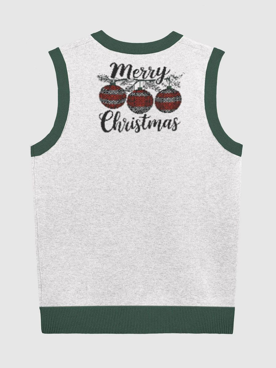 Simple Yet Expressive Merry Christmas Knitted V-Neck Vest product image (7)