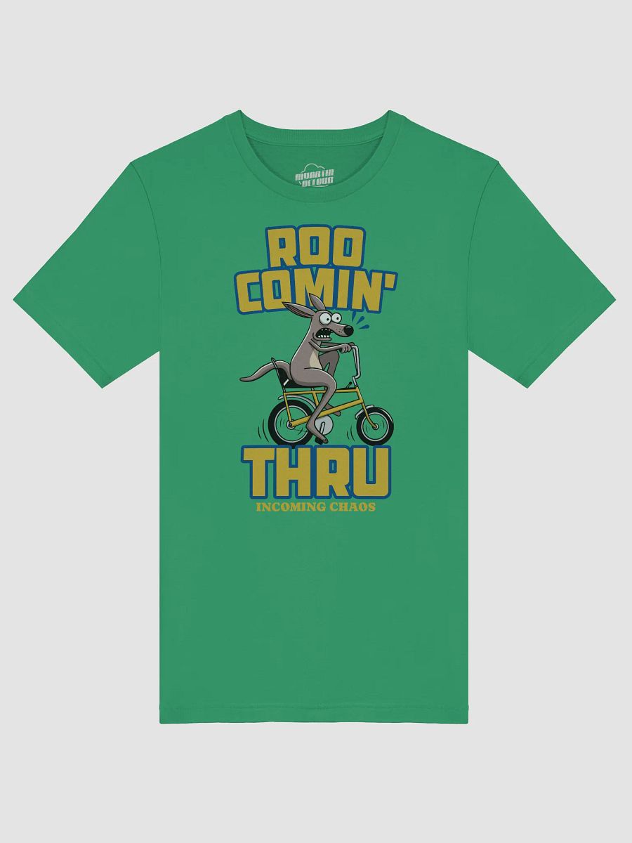 Funny Kangaroo Bike T-Shirt – "Roo Comin’ Thru" Cartoon Tee | Aussie Animal Chaos Shirt product image (55)