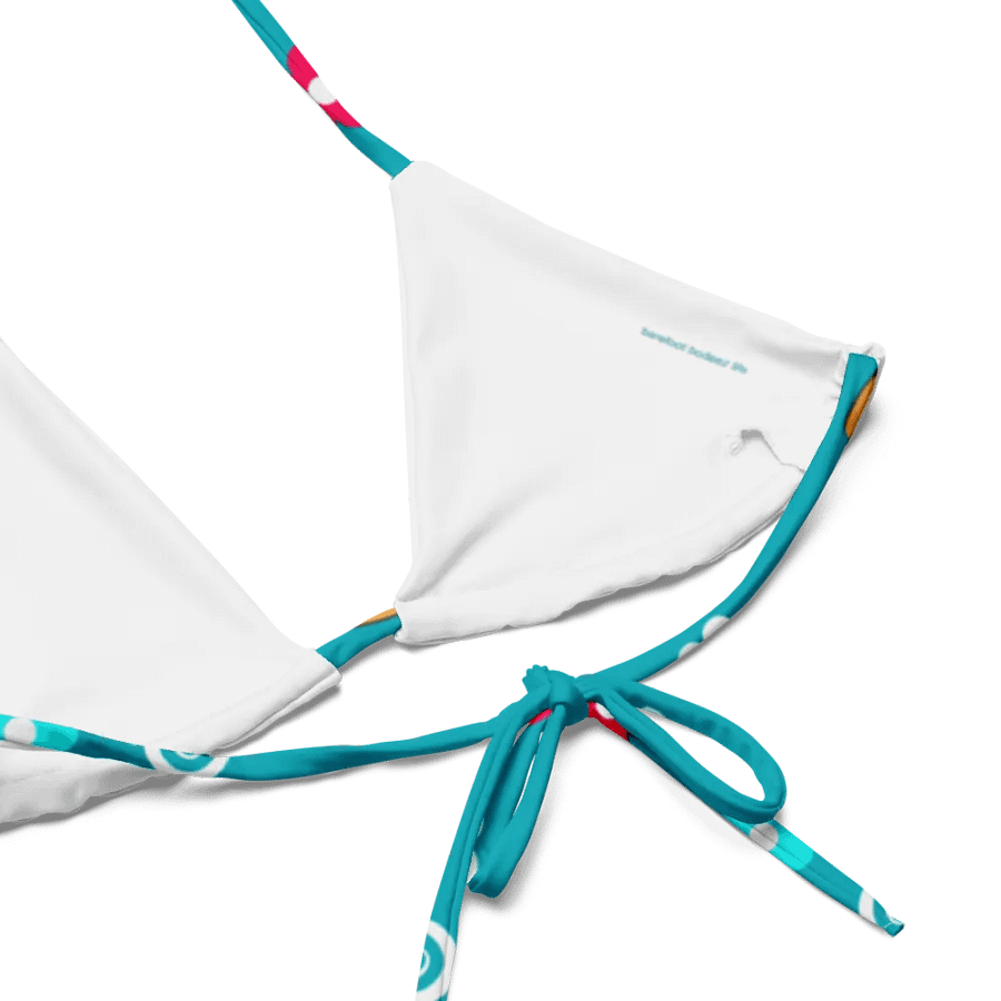 Surfing Dachshund Pattern String Bikini Top product image (4)