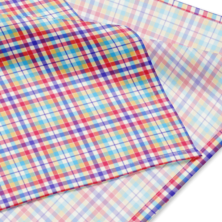 Purple, Pink, and Blue Plaid Bandana product image (2)
