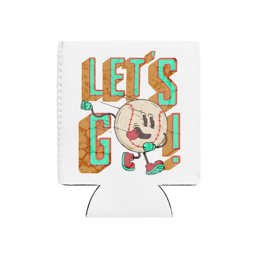 Lets Go Baseball Mascot Playful Can Cooler product image (1)