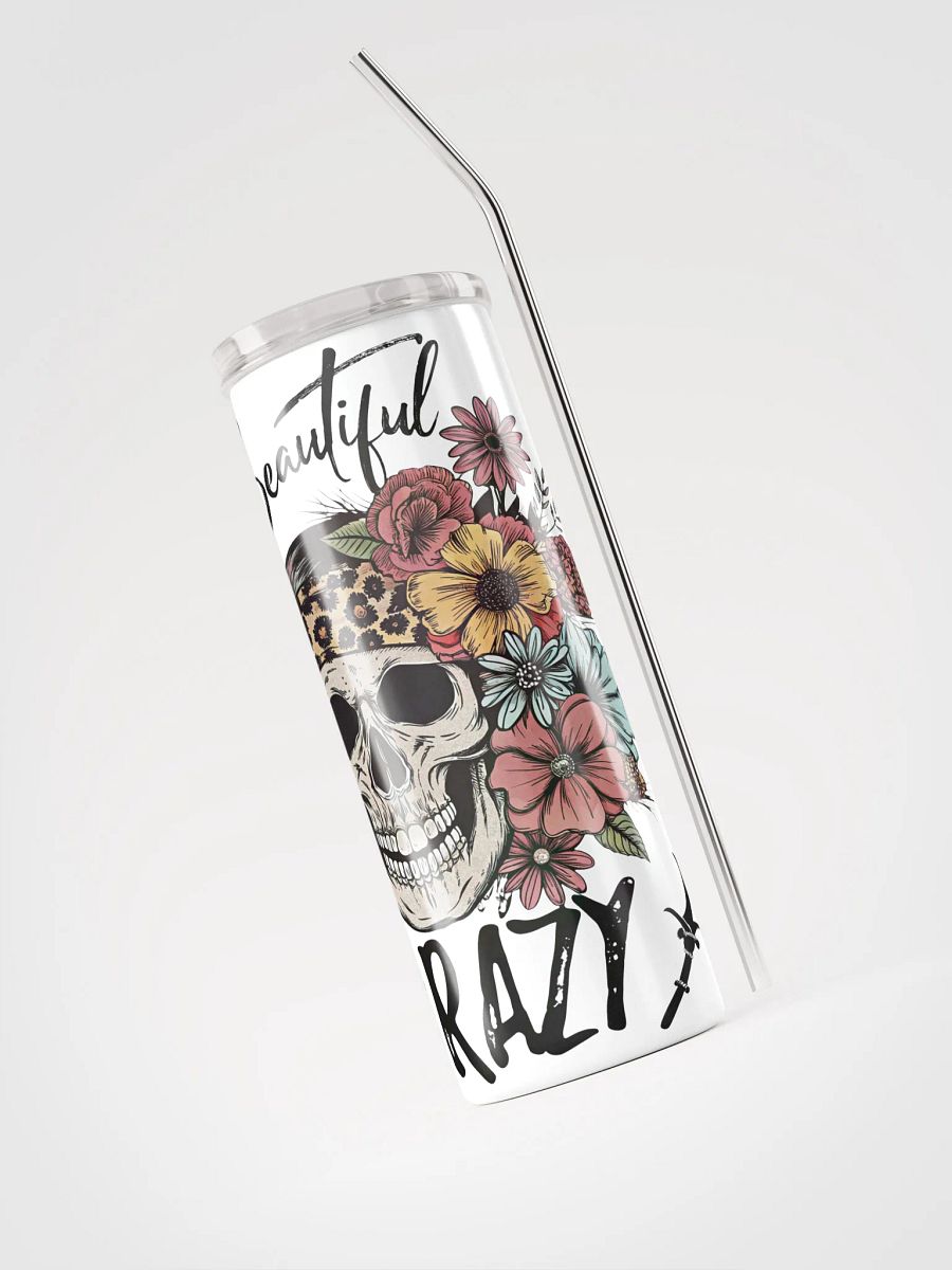 Beautiful Crazy Skull Stainless Steel Tumbler product image (4)