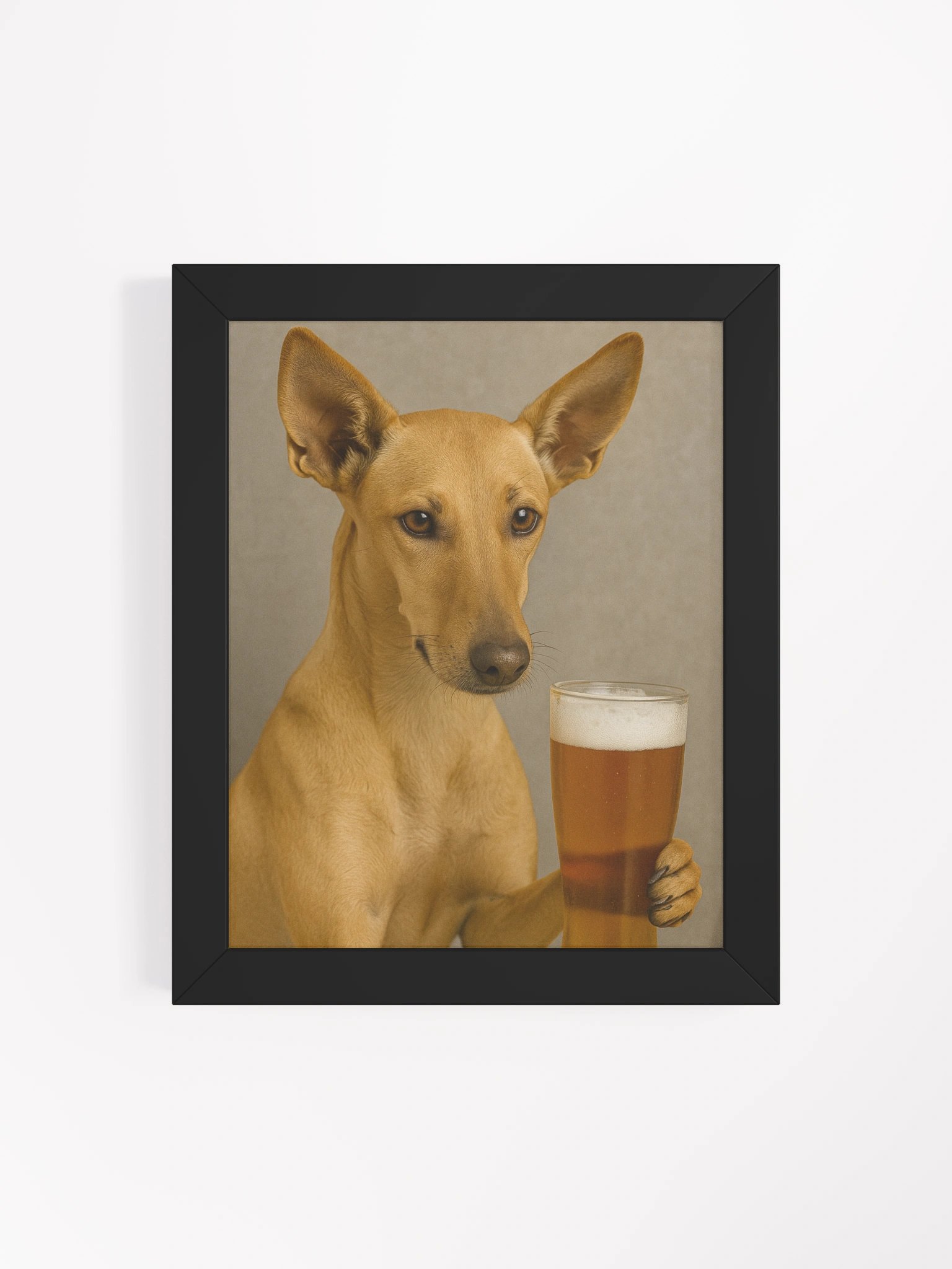 Funny Potcake Dog Art Print - Humorous Canine Beer Lover Wall Decor product image (64)