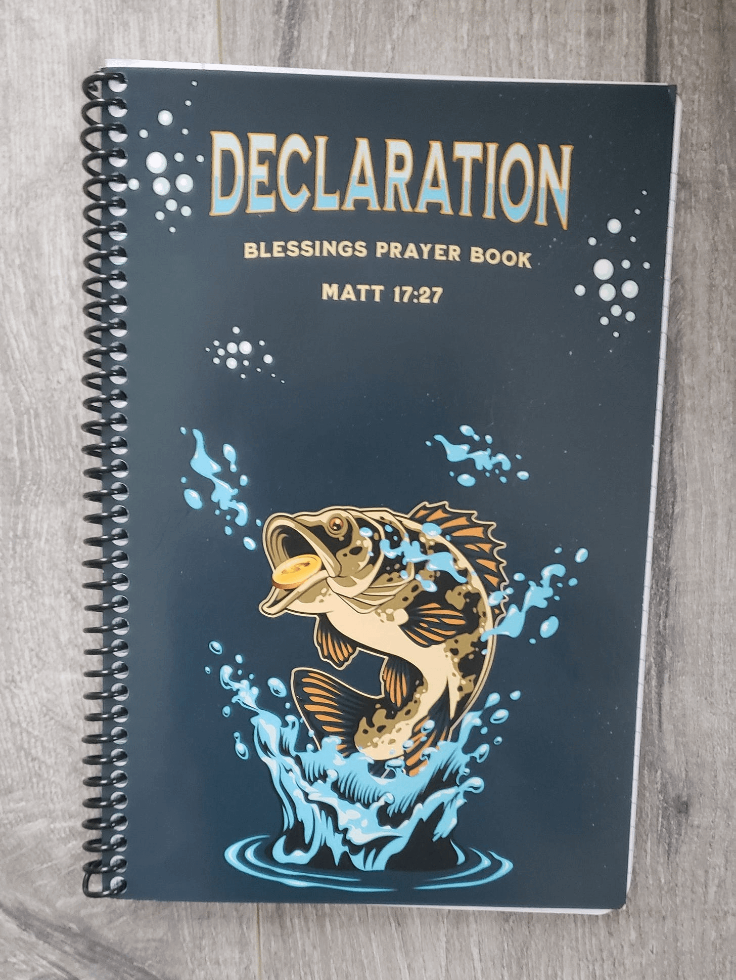 Declaration Matthew 17 Fish and the Coin Story Handmade Notebook product image (1)