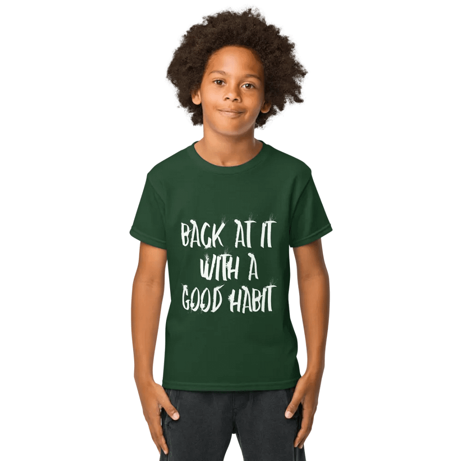 "Back At It With A Good Habit" Gildan Youth Sports Tee product image (18)