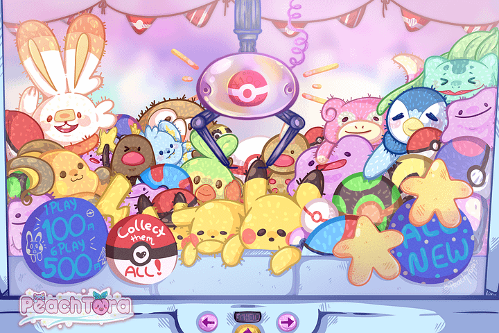 Poke Claw Game (Postcard Print) 🎇 product image (2)