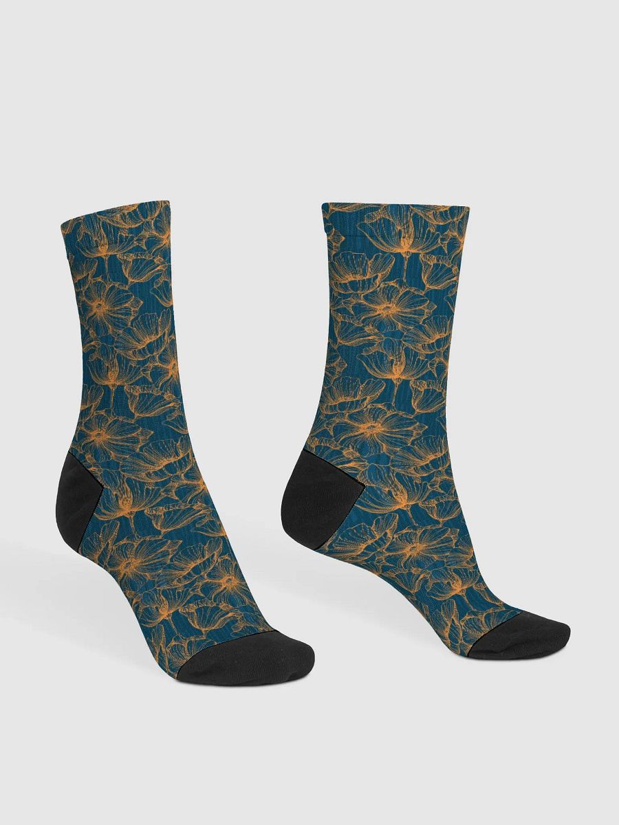 Dark Romantic Floral | Premium Sustainable Crew Socks product image (2)