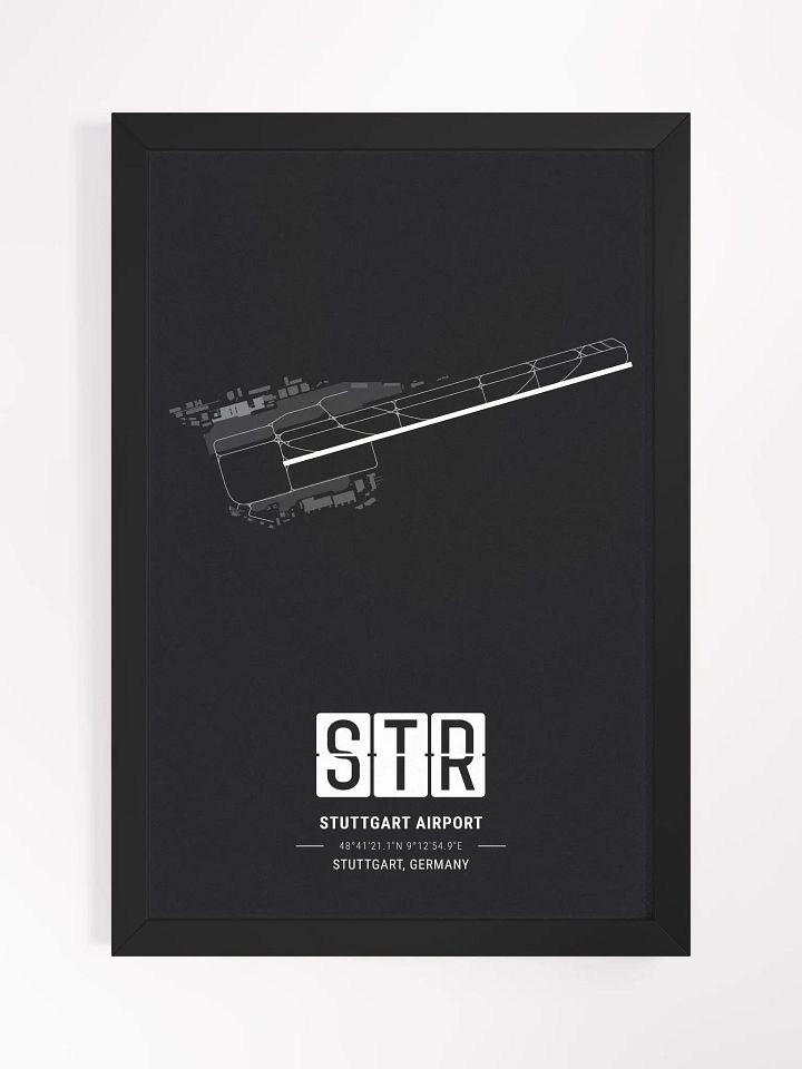 Framed Airport STR Premium Map On Matt Paper product image (1)