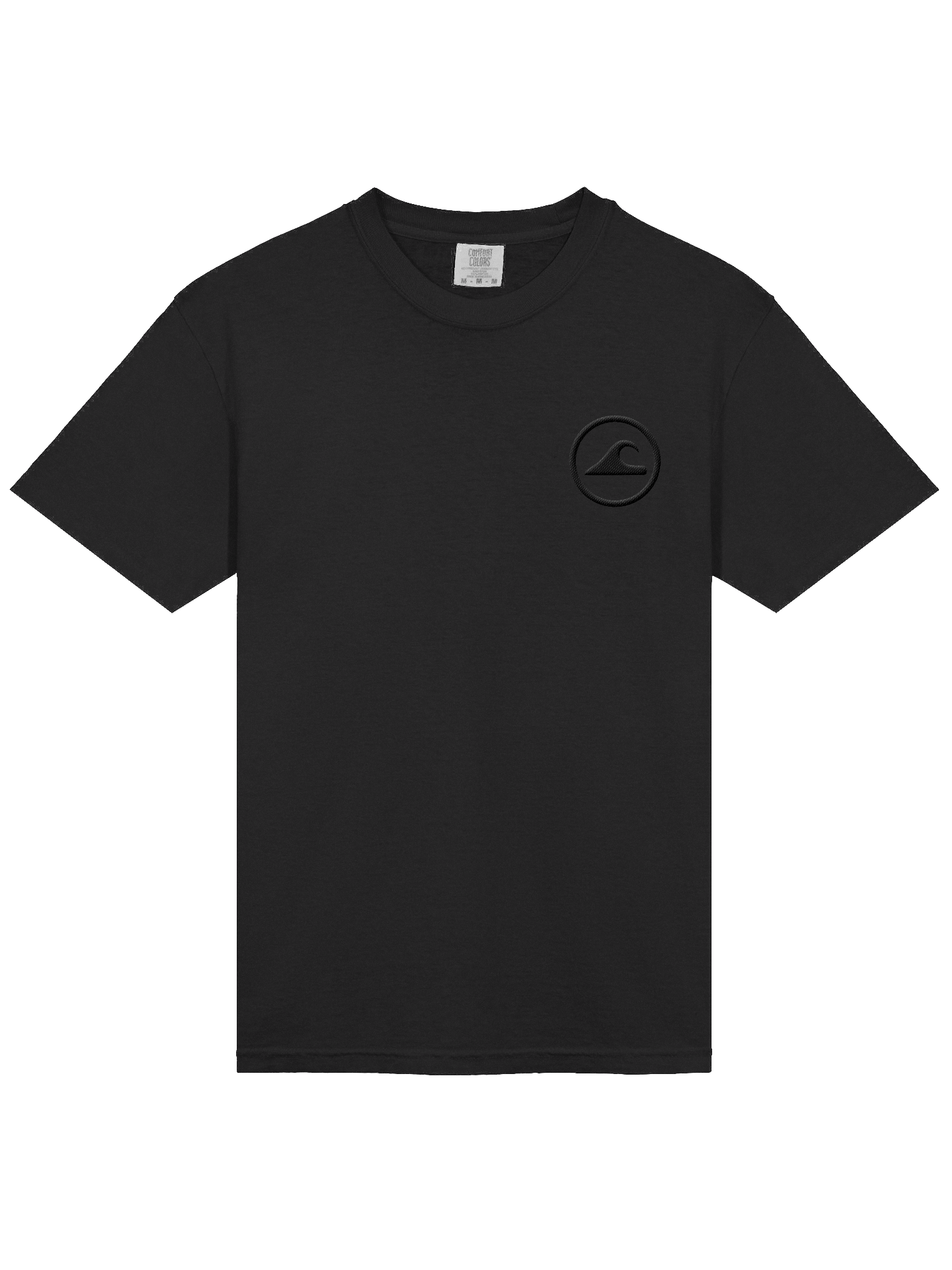 Embroidered Wave Rider Comfort Colors Garment-Dyed Heavyweight T-Shirt (Blackout) product image (3)