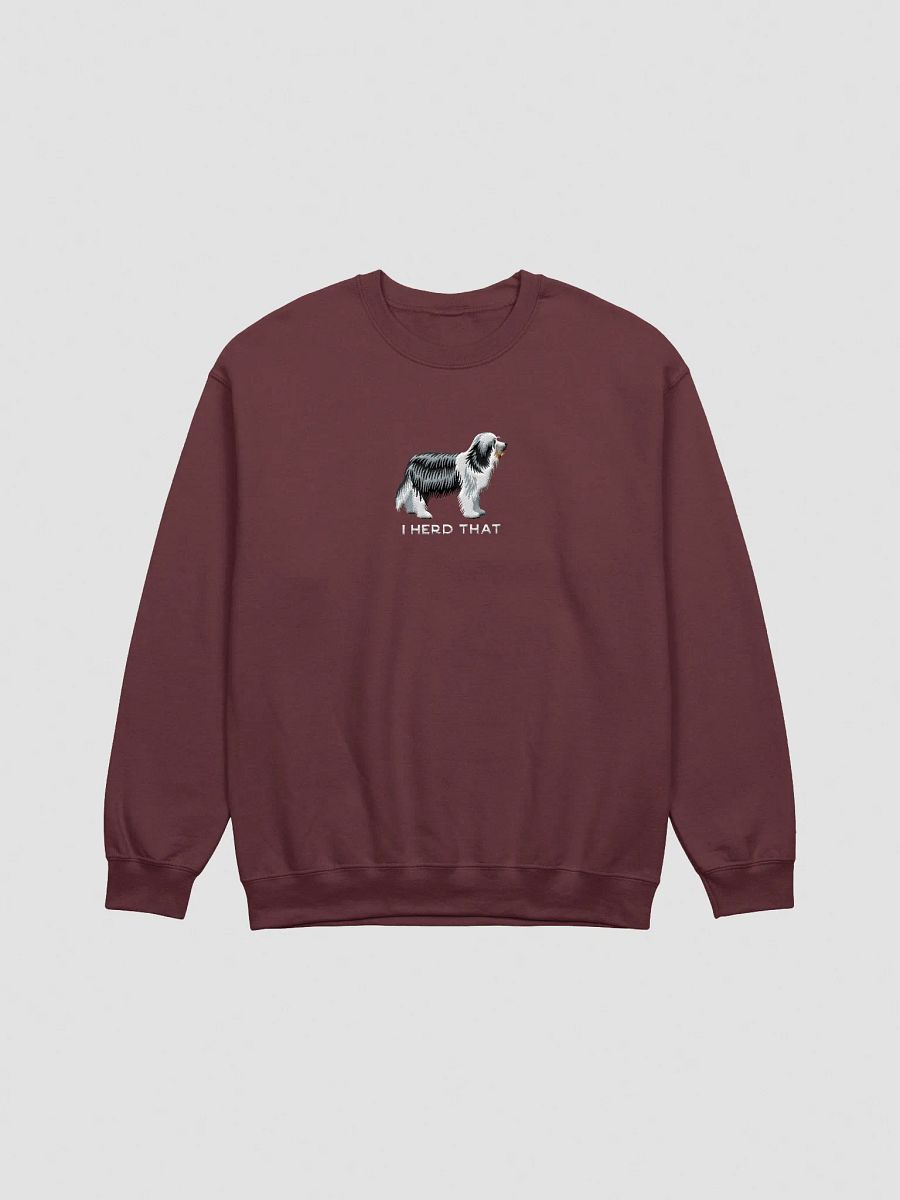 I Herd That Sweatshirt (Embroidered) of a Bearded Collie product image (7)
