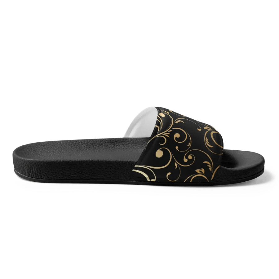 Golden Floral Swirl Men's Slides product image (7)