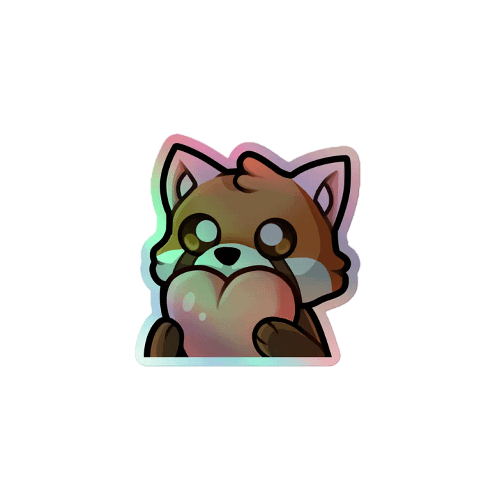Love Struck Red Panda Holographic Sticker Sheet product image (1)