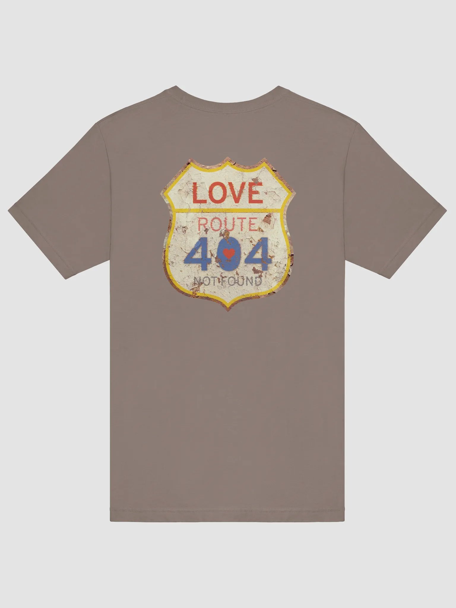 Love Route 404 Supersoft T-Shirt (Back Print), Short Sleeve Tee, Quirky Graphic Tee, Casual Wear, Gift for Him product image (3)