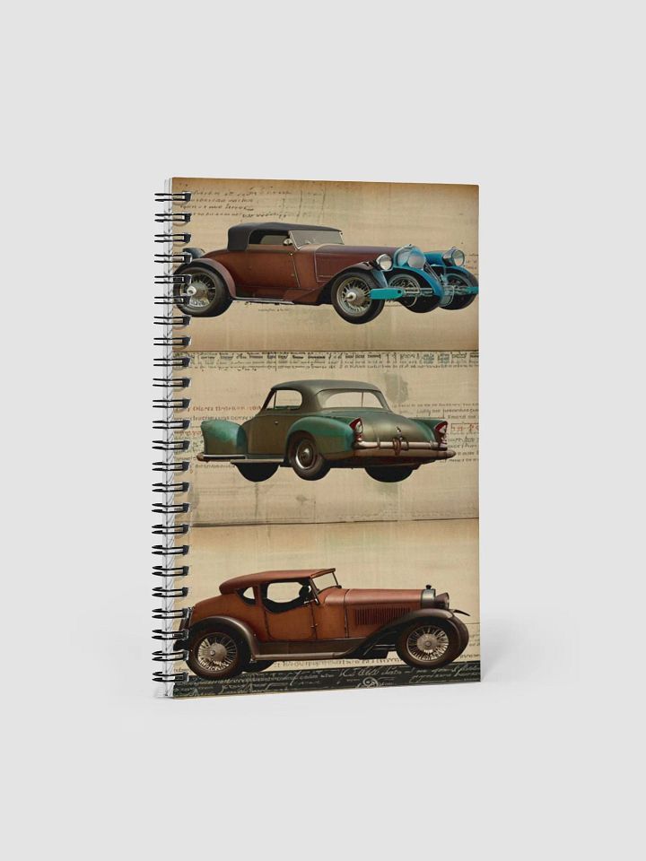 Vintage Cars Musical Notebook product image (1)