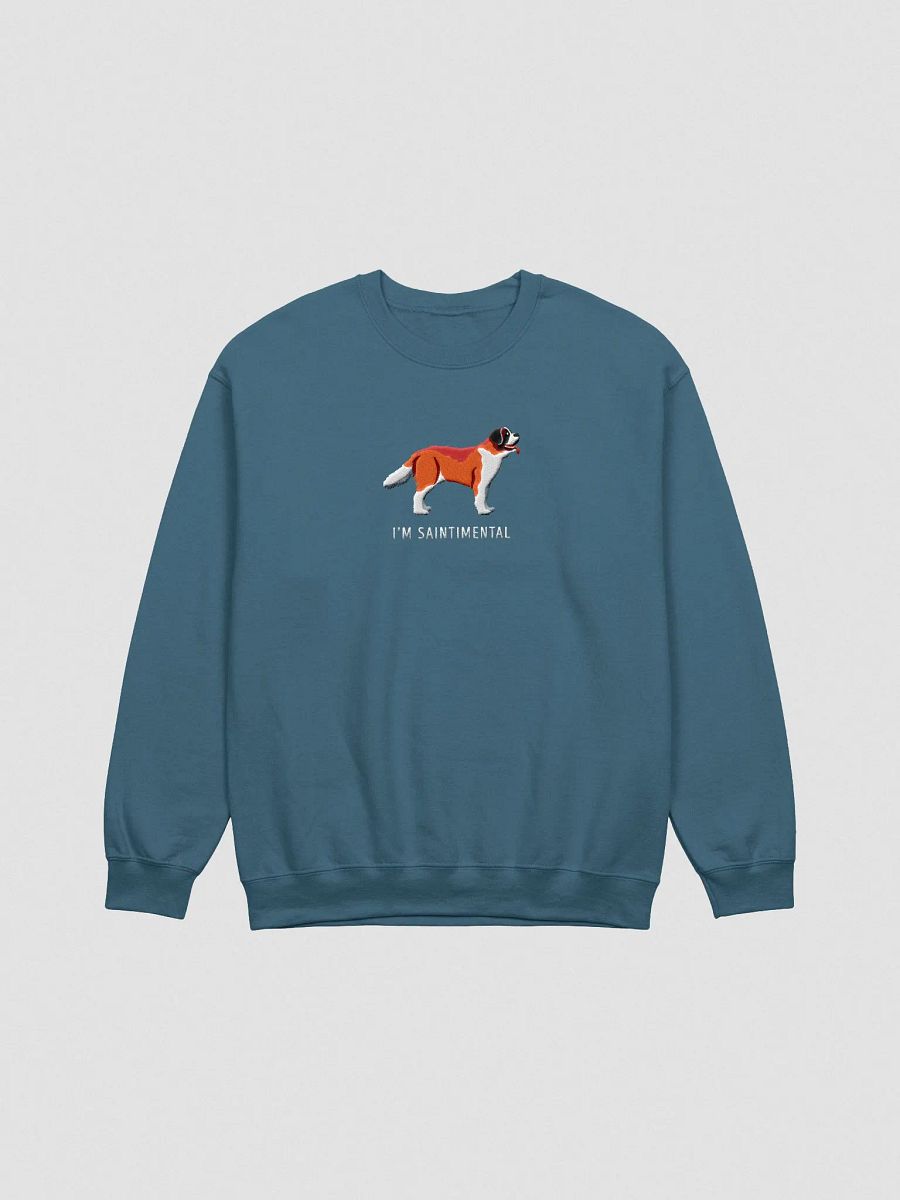 I'm Saintimental Sweatshirt (Embroidered) of a Saint Bernard(Red) product image (4)