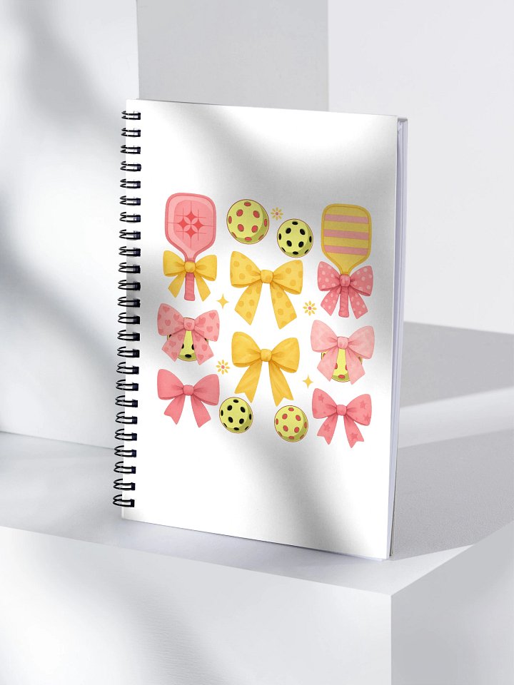 Pickleball Paddles Bows Whimsical Paradise Notebook product image (1)