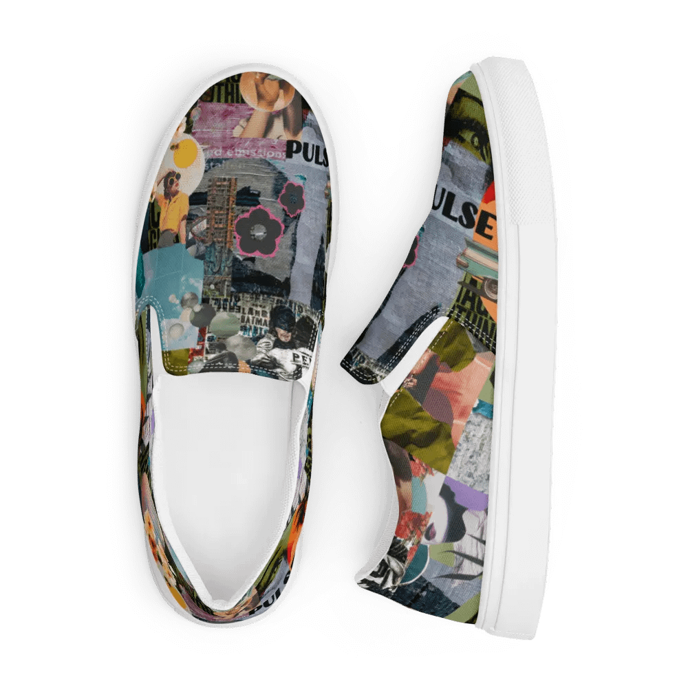 Collaged mens slip ons product image (5)