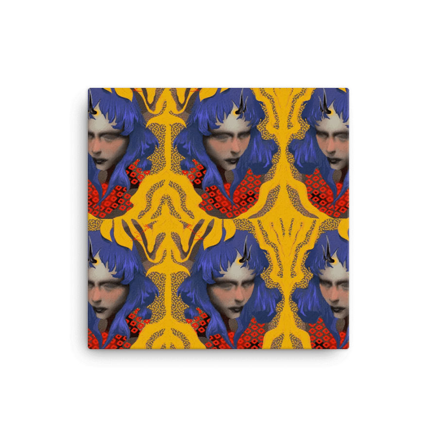 Something Strange, Charming and Blue Square Canvas Print product image (3)