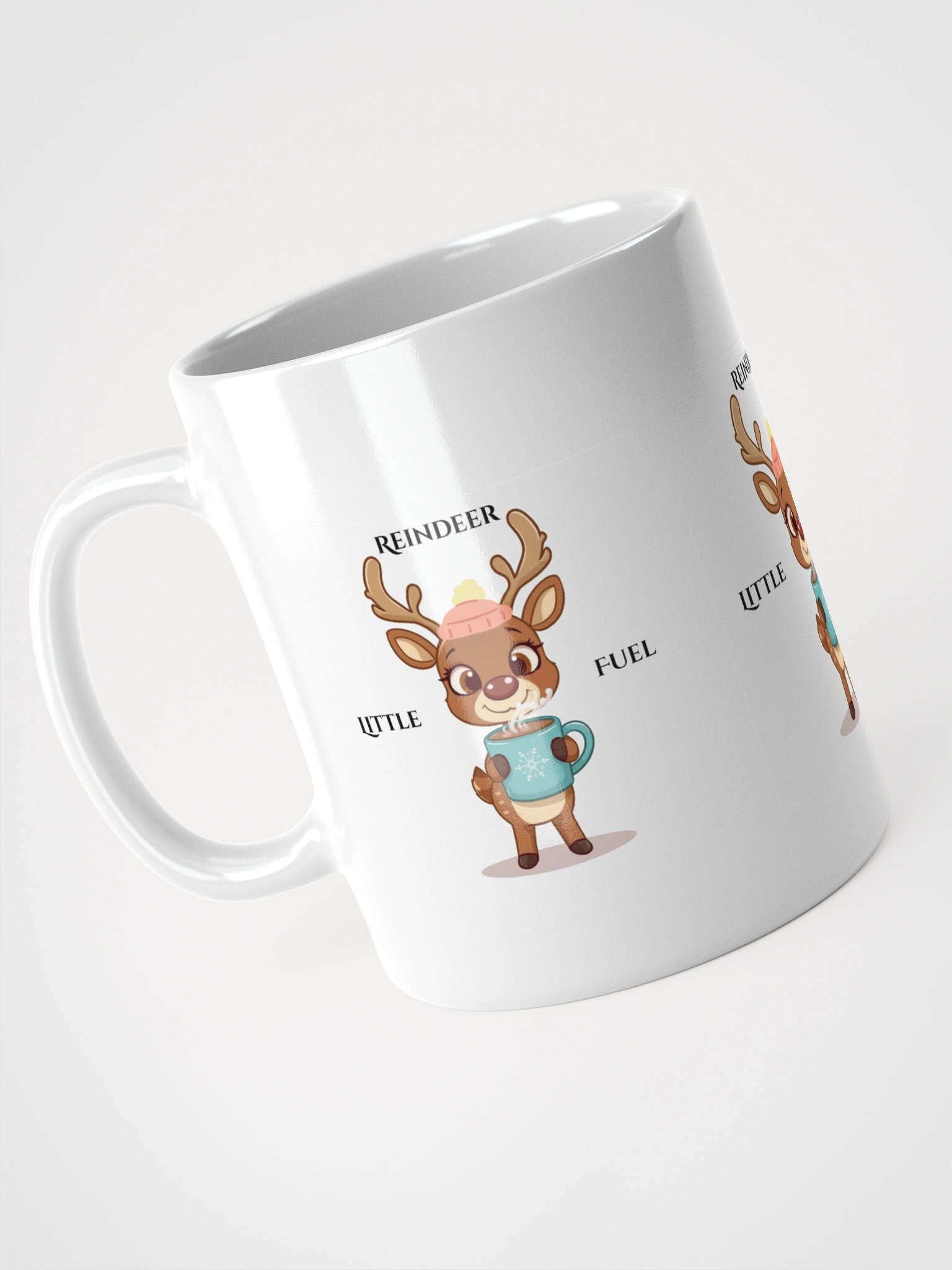 Little Reindeer Fuel White Glossy Mug product image (4)
