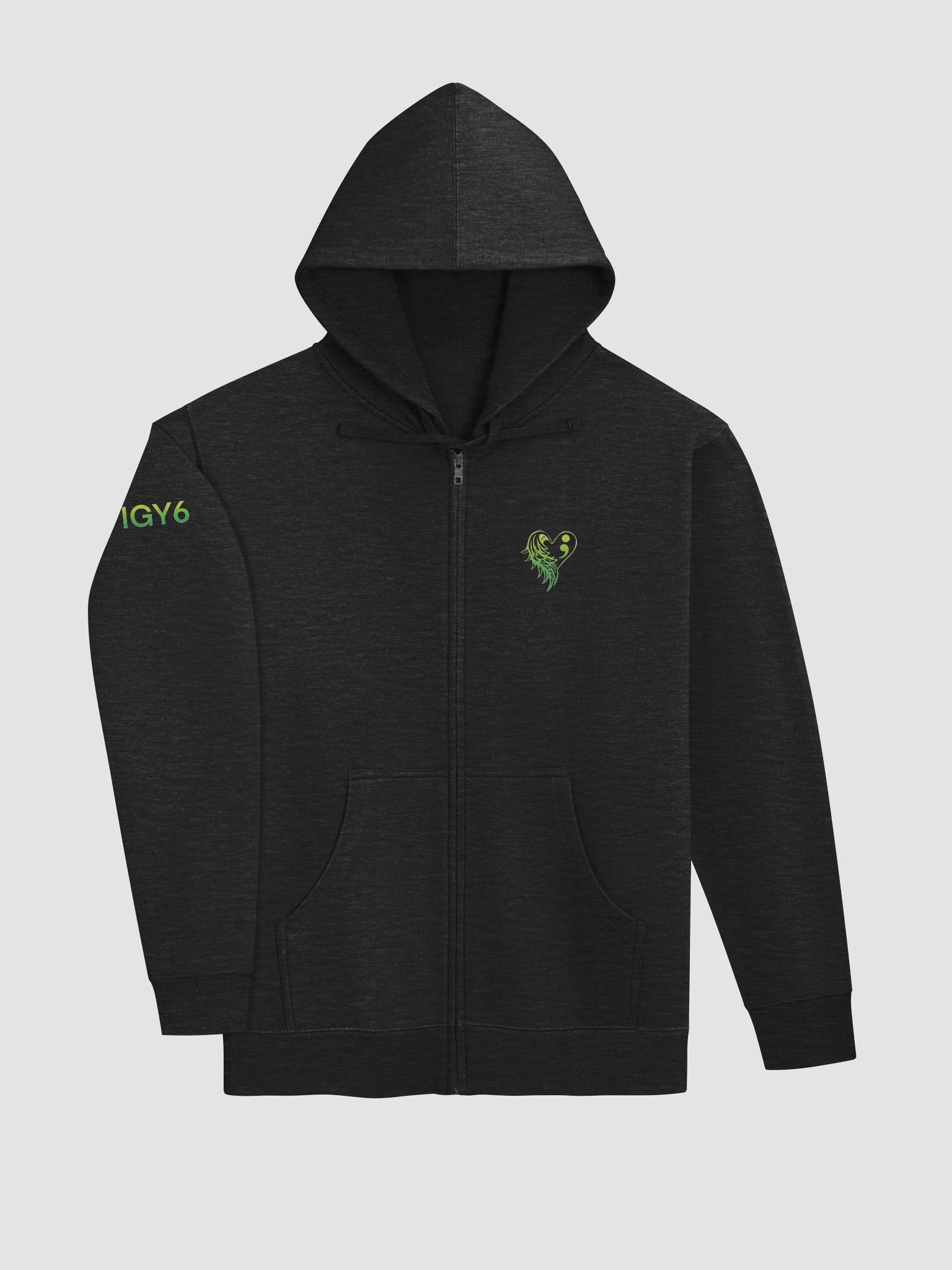 Dear Pearson Reading This Zip-Up Hoodie (Green and Yellow) product image (9)