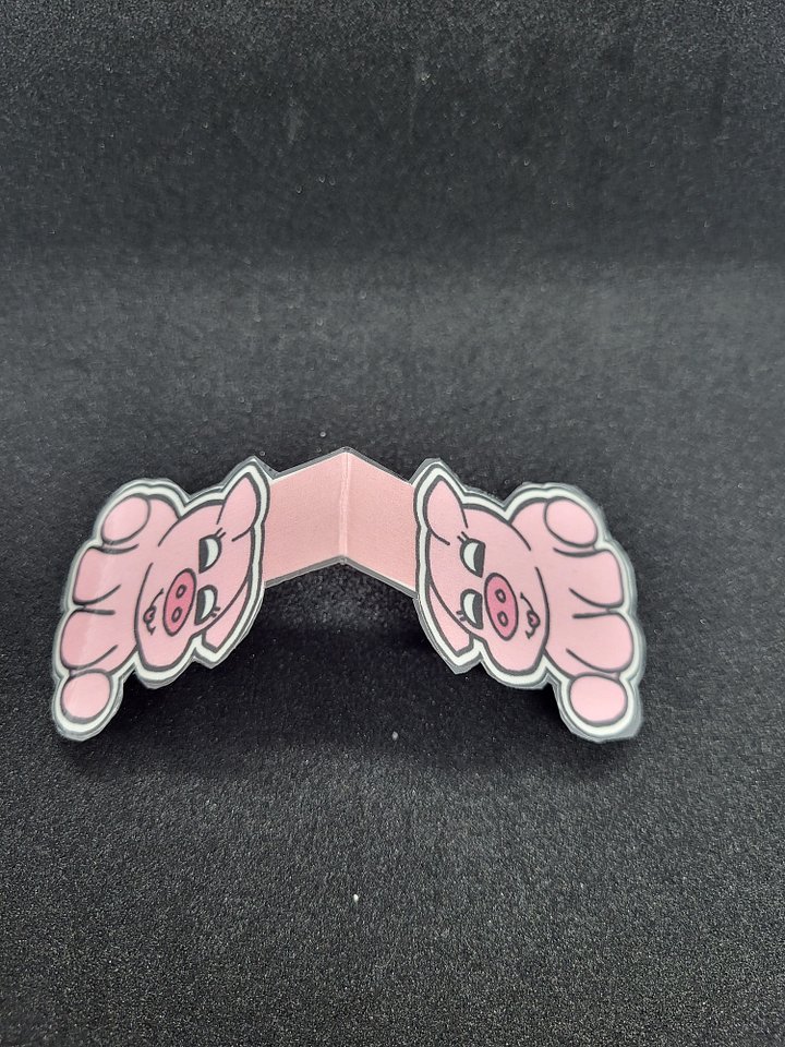 Cute Cartoon Pink Pig Cut Out Magnetic Laminated Bookmark for Farm Animal Lovers product image (2)