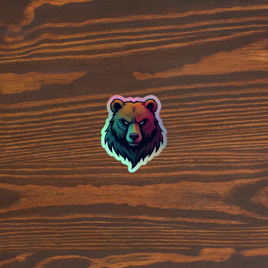 Fierce Bear Holographic Sticker Sheet product image (5)