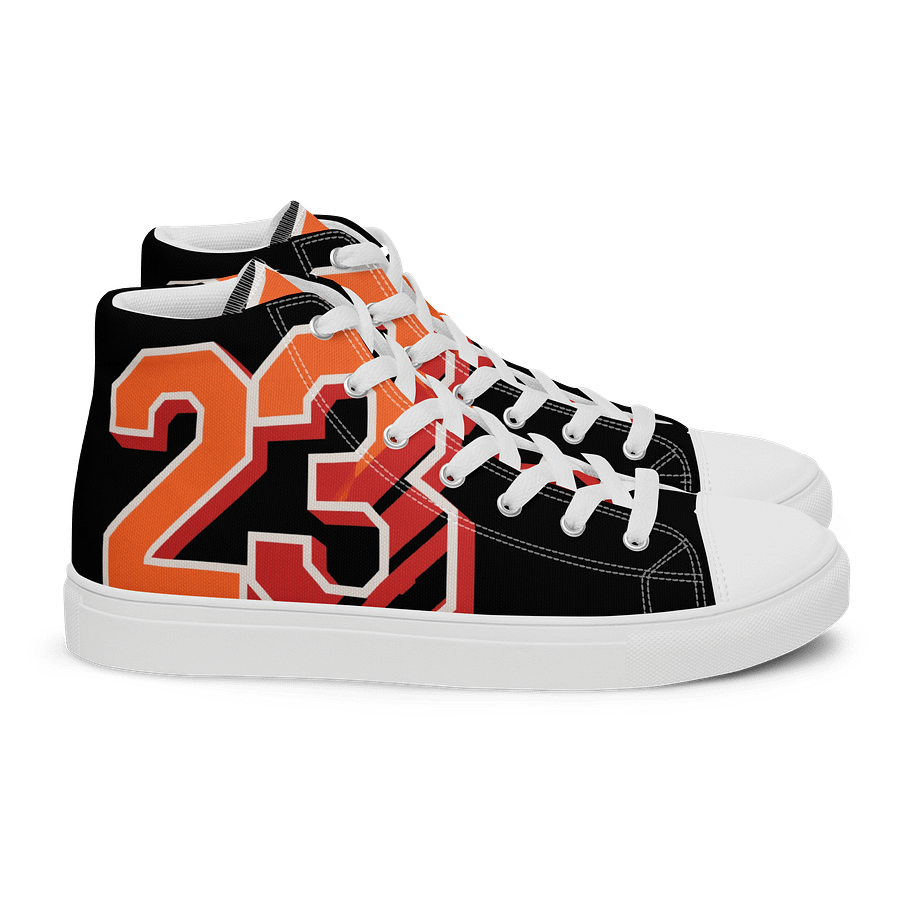 Custom "23" Black Canvas High Tops product image (2)