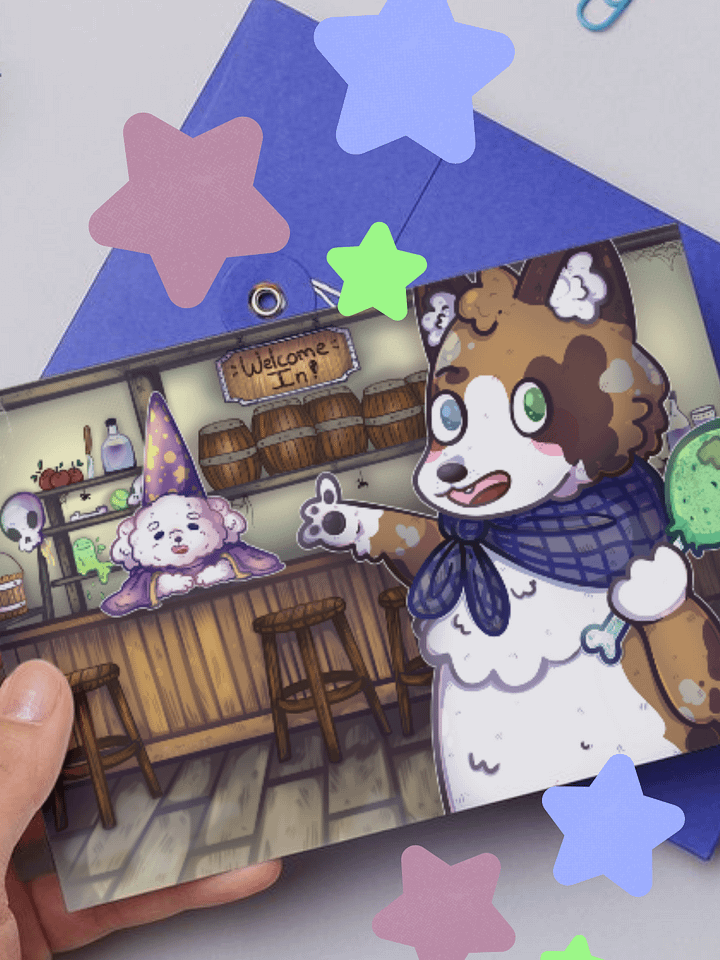 DnD Doggos Tavern (Postcard Print) 💀 product image (1)