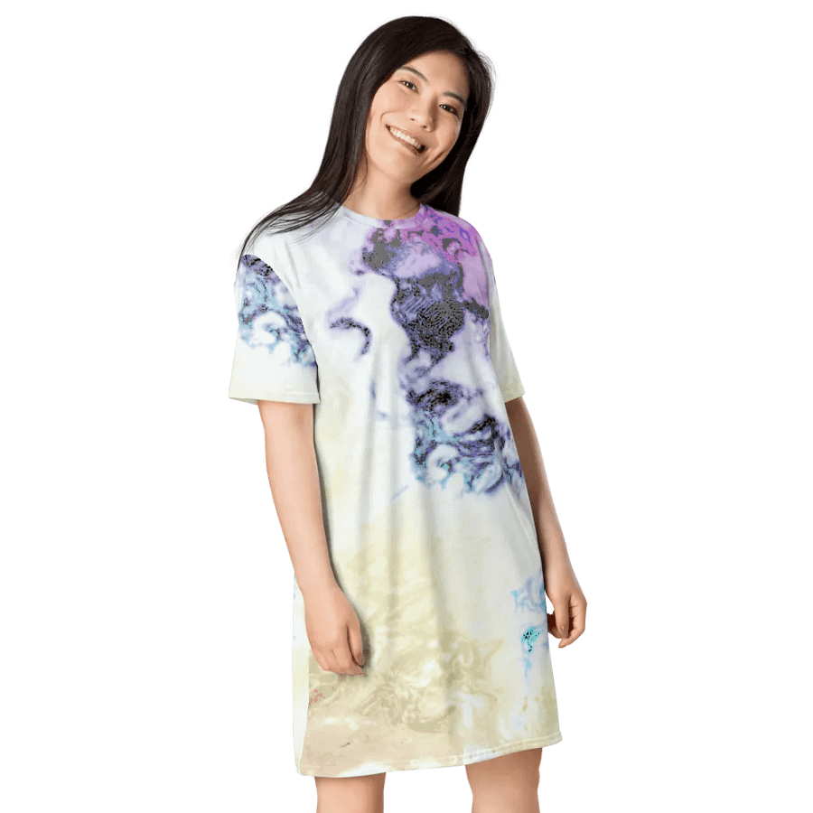 Pastel Abstraction Ladies T Shirt Dress product image (6)