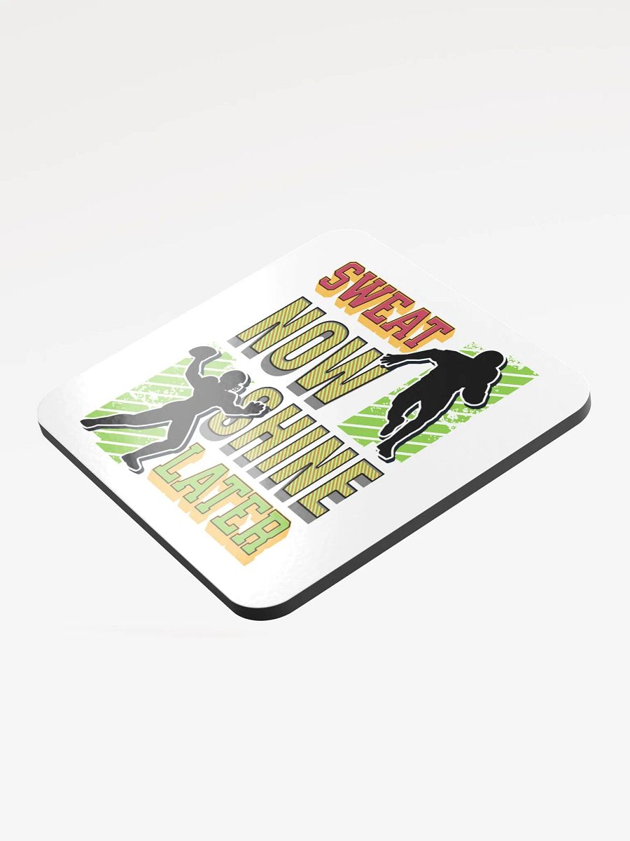 Sweat Now Shine Later Football Cork Coaster Set product image (4)