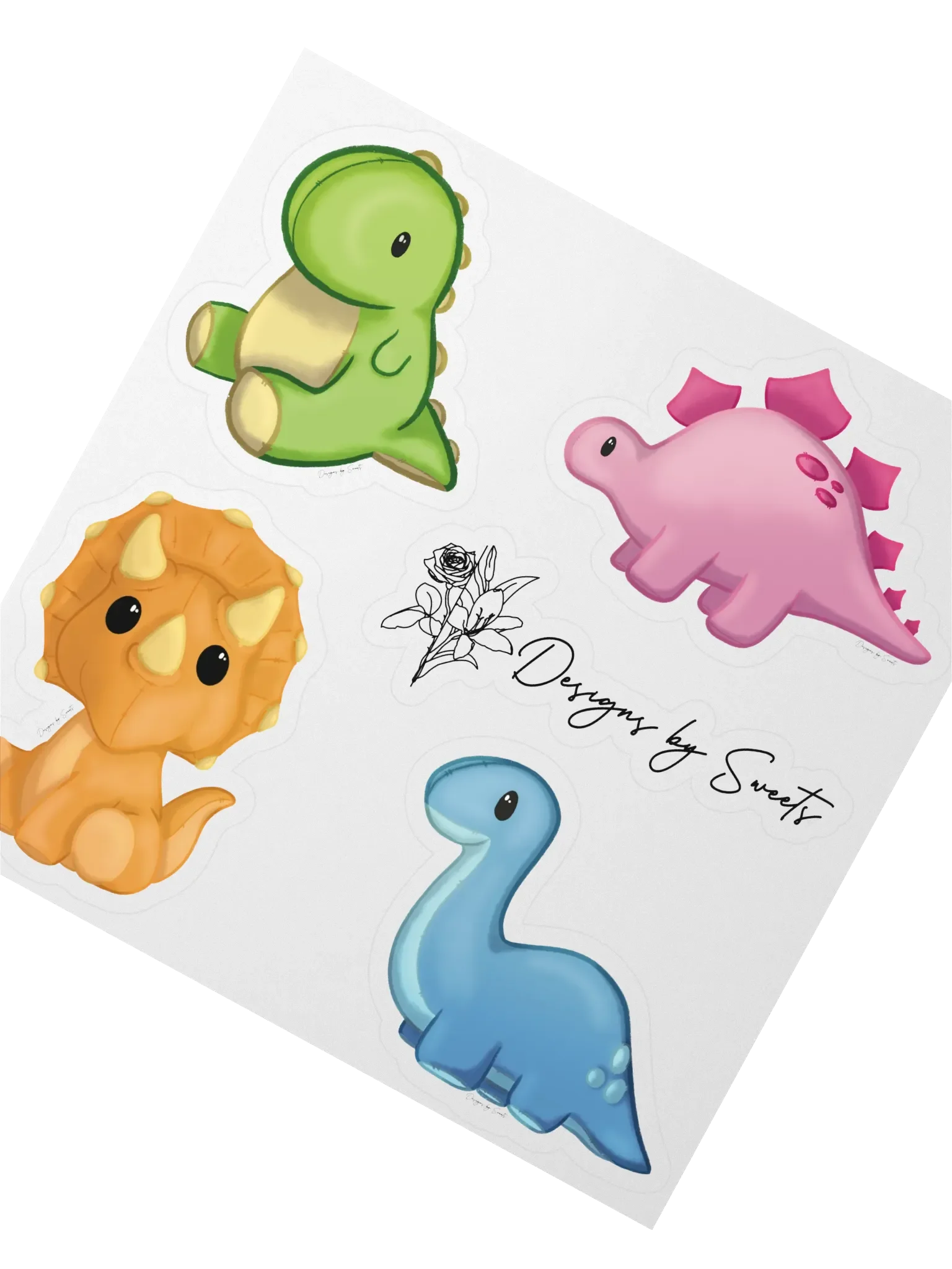 Cozy Dino Plushie Sticker Set product image (2)