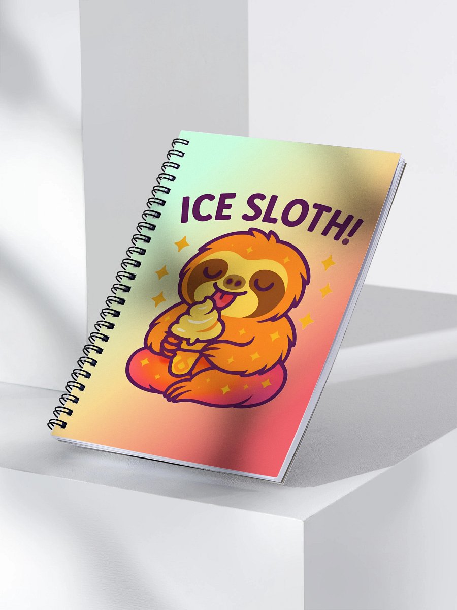 Taco ’Bout Chill – Funny Rainbow Sloth Notebook | Sloths Having Snacks Collection product image (3)