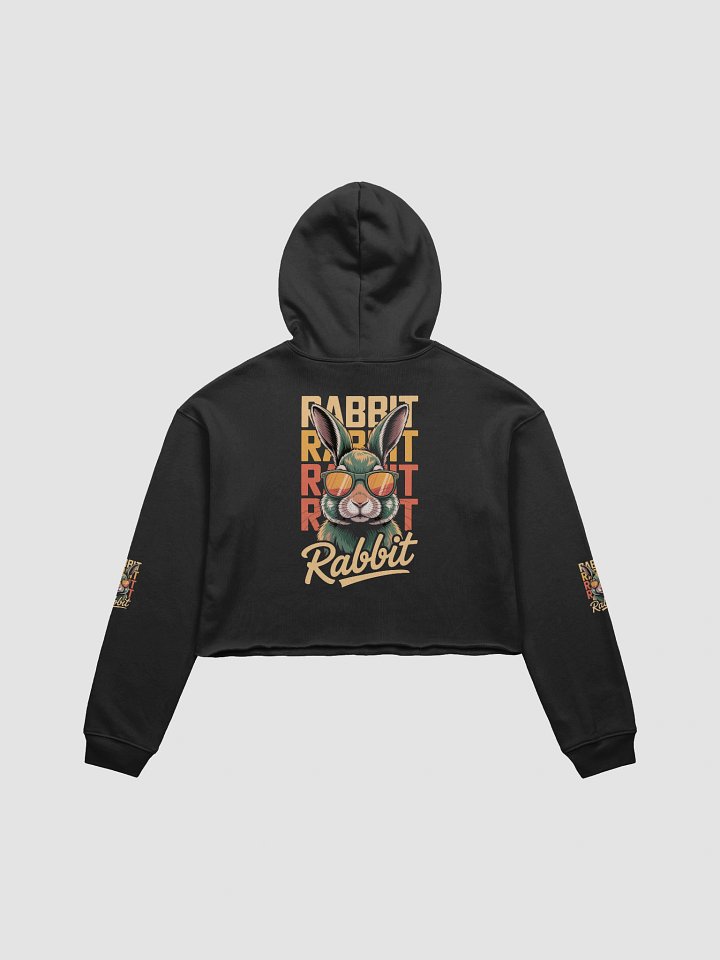 Rabbit Vibes Sunglasses Crop Hoodie product image (6)