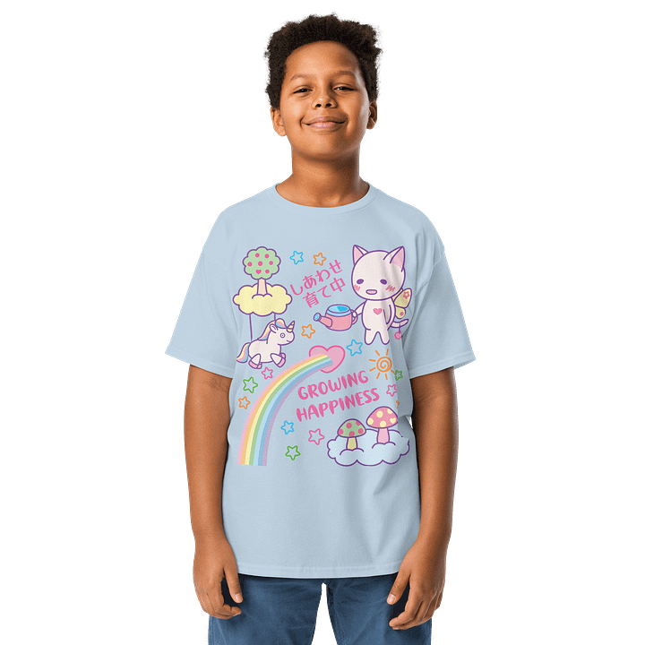 Happy Butterfly Kitty - Unisex Youth Heavyweight T-shirt product image (1)